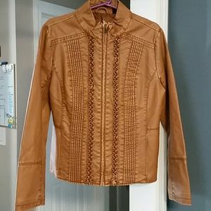 Lady's brown leather jacket